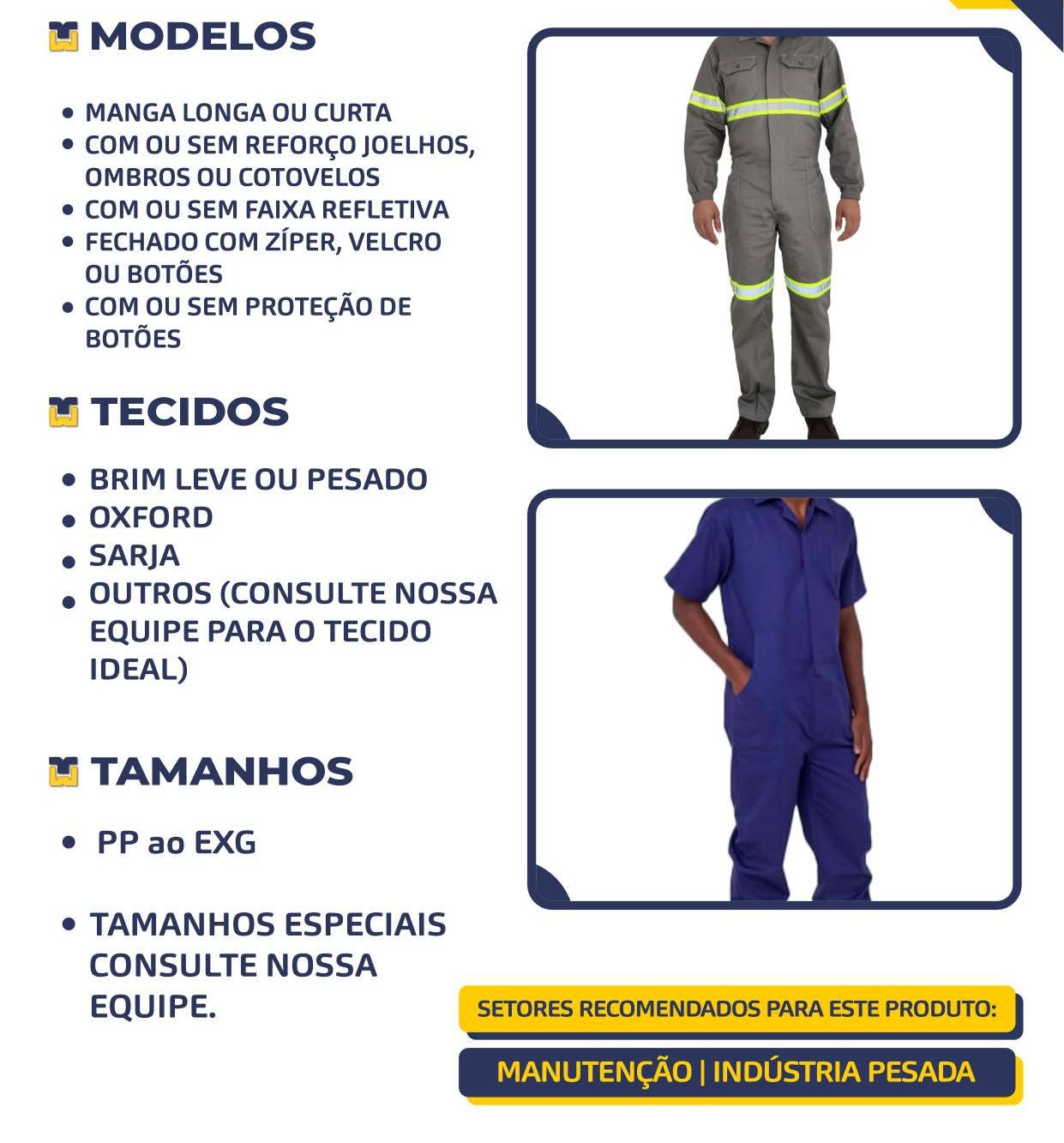 Uniformes para Manutenção e Indústria